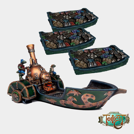 H52 - The Kadrigan with Barges (Riverboat, 3 barges and 2 Fixed Crew)